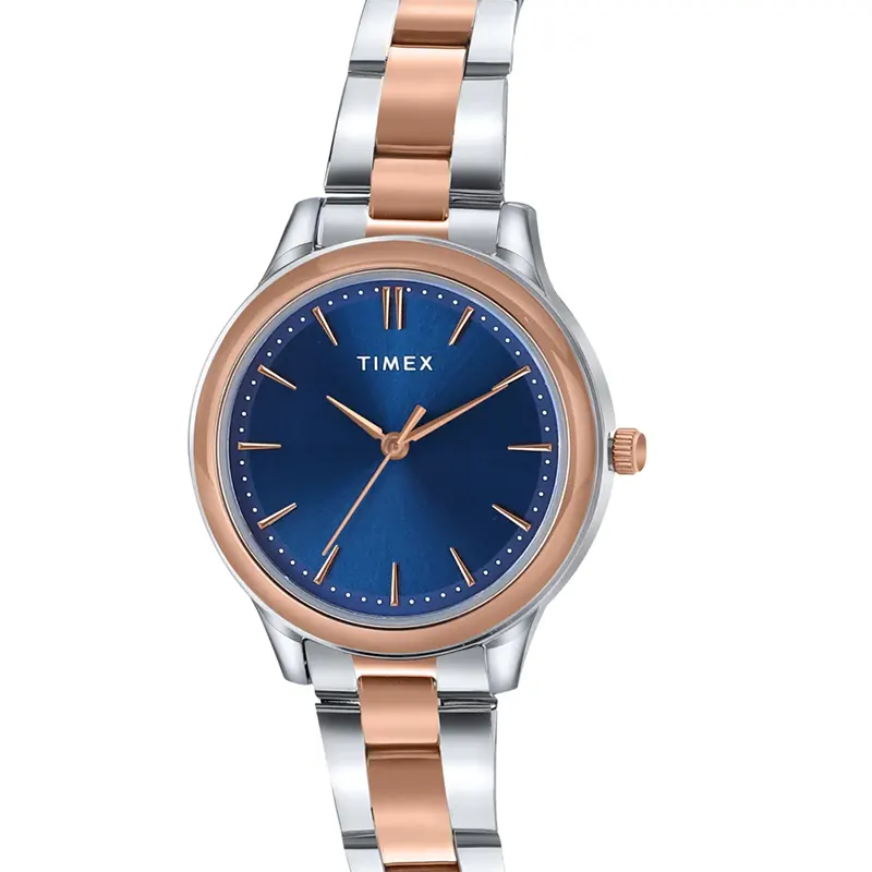 Timex Blue Dial Two-tone Couple Watch | TW00ZP006